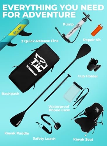 11'6"/11'/10' Inflatable Paddle Board with Complete Accessories, Versatile