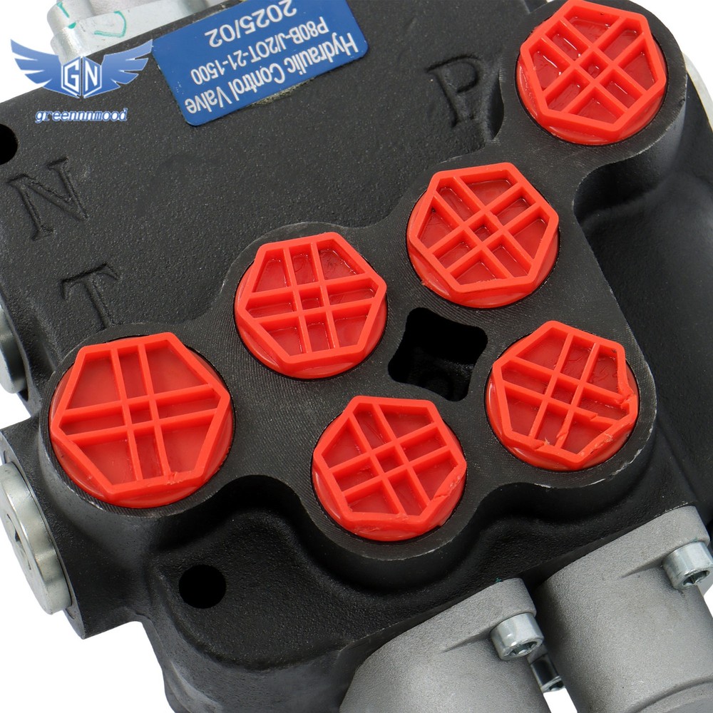 P80 Remote Control Valve Kit: 2 Spool Valve 21GPM + Joystick + Cables 25MPa