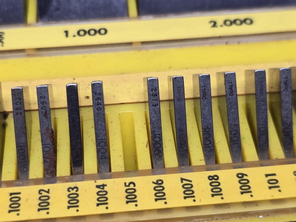 DoAll Gage Block Set Precision Inspection Incomplete