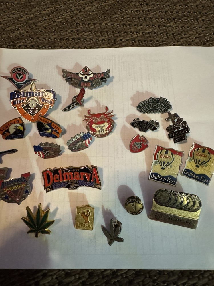 High Quality Vintage Motorcycle Biker Pins Set