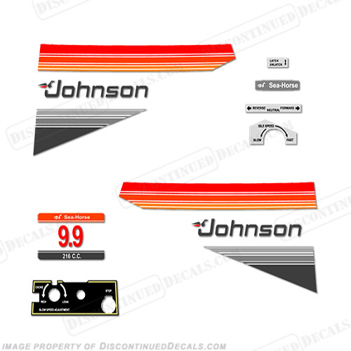 Fits Johnson 1980 9.9hp Decals