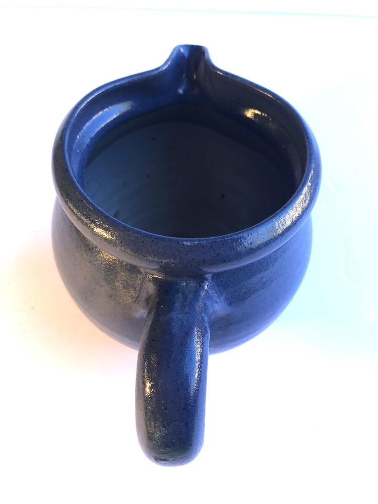 Devica Gres de Viana Portugal Handmade Blue Stoneware Pitcher 18oz