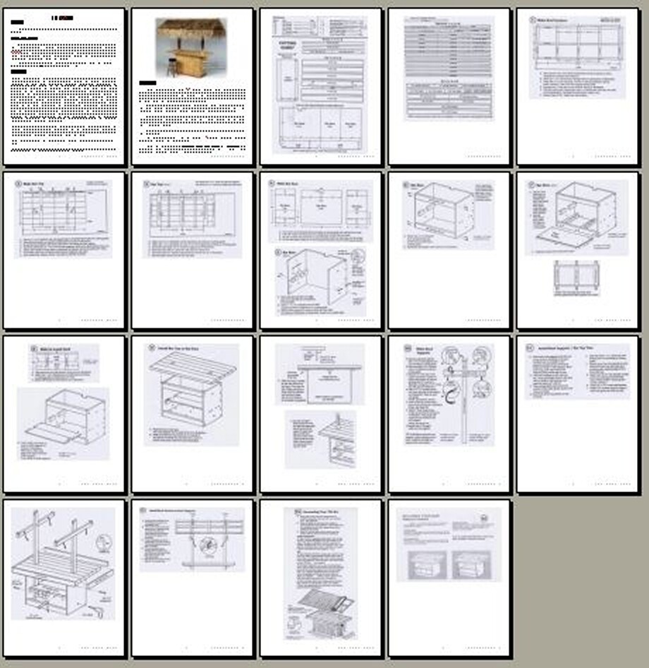 Portable Tiki Home Bar Plans