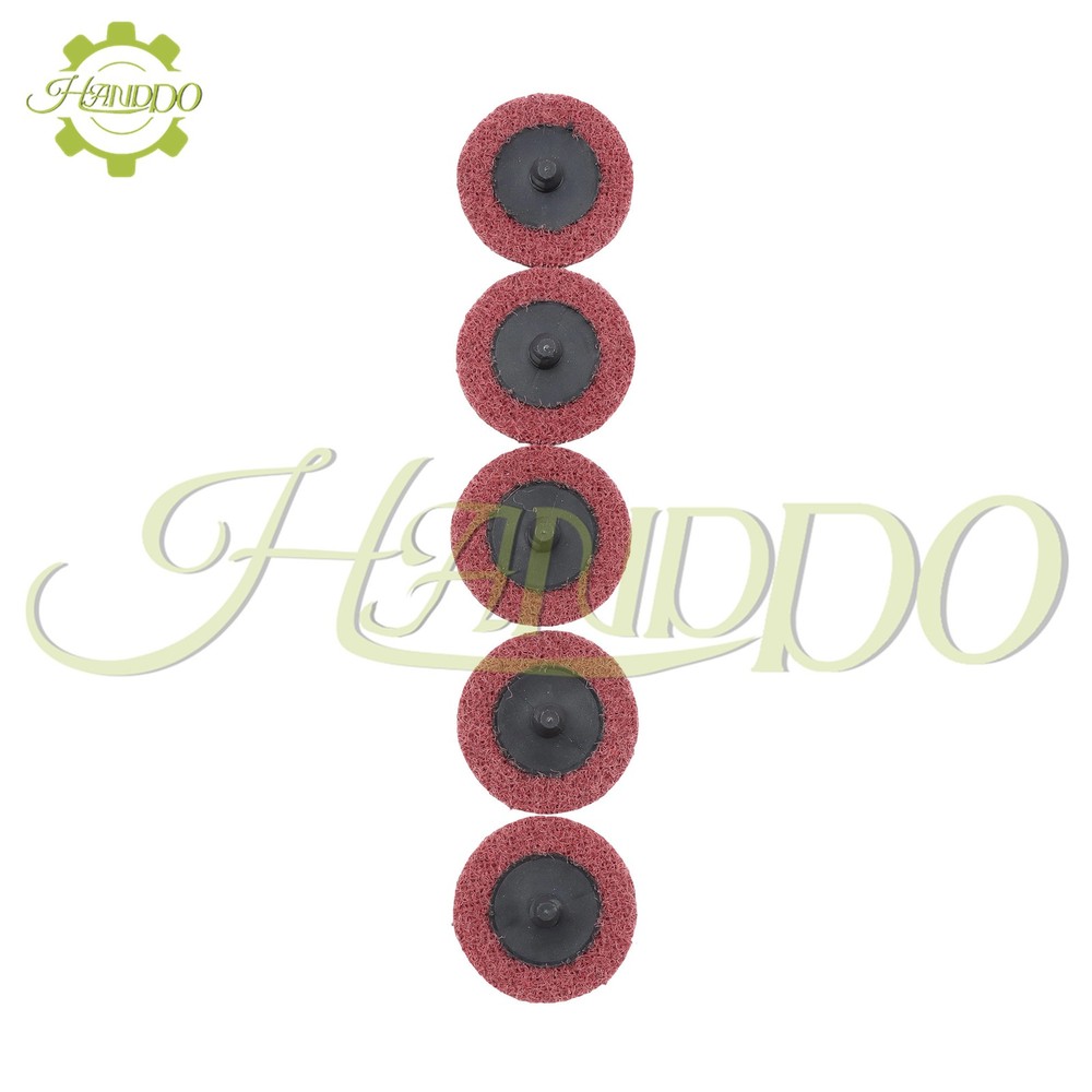 25 Pack - 2 Inch Surface Conditioning Discs Medium Red Quick Change Prep Pads