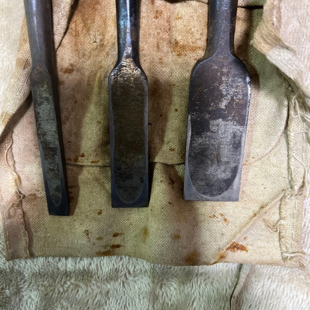Chisel Set 3pc DIY Hand Tool Nomi Vintage Woodworking Tool