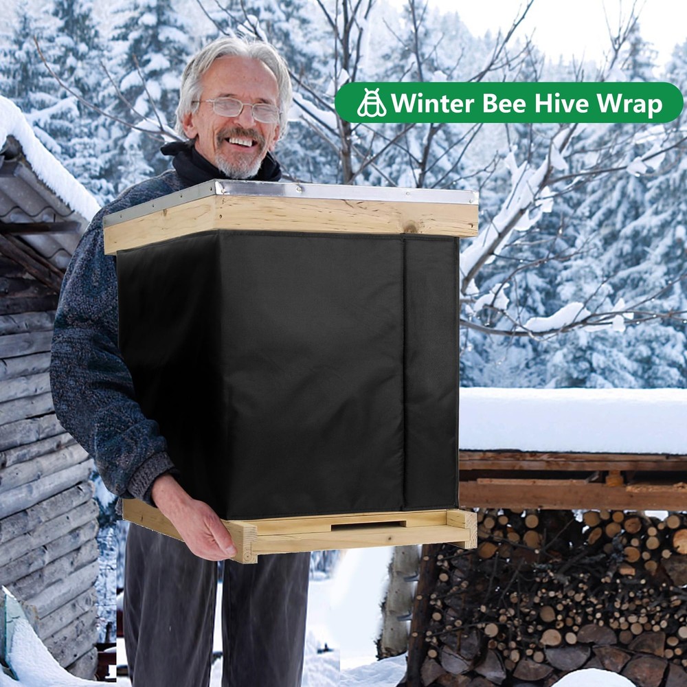 codree 8 Frame Winter Bee Hive Wrap 1 Deep Box & 1 Medium Box 600D Oxford Bee...