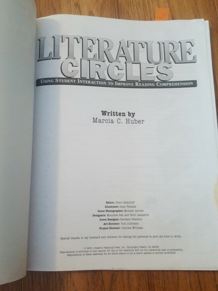 Creative Teaching Press Literature Circles Grades 3-6