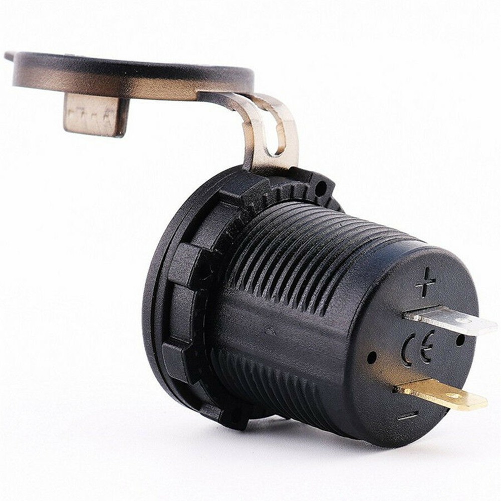 Socket LED Motorcycle USB Fast Socket Volt Voltage Waterproof DC 12/24V