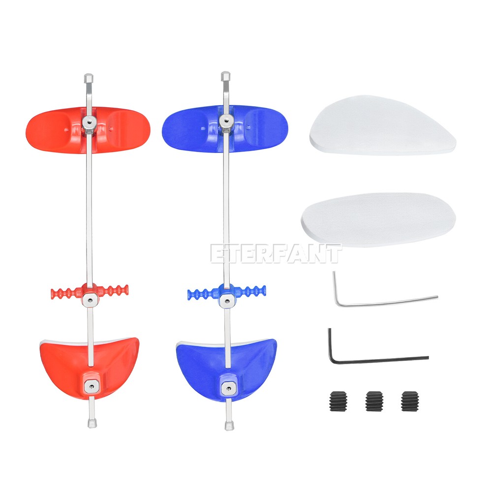 ETERFANT Dental Ortho Adjustable Forward Pull Face Headgear Single Bar Blue+Red