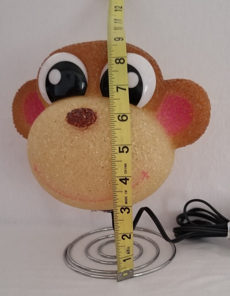 Monkey Face Popcorn Lamp Spring Base 8.75" TALL
