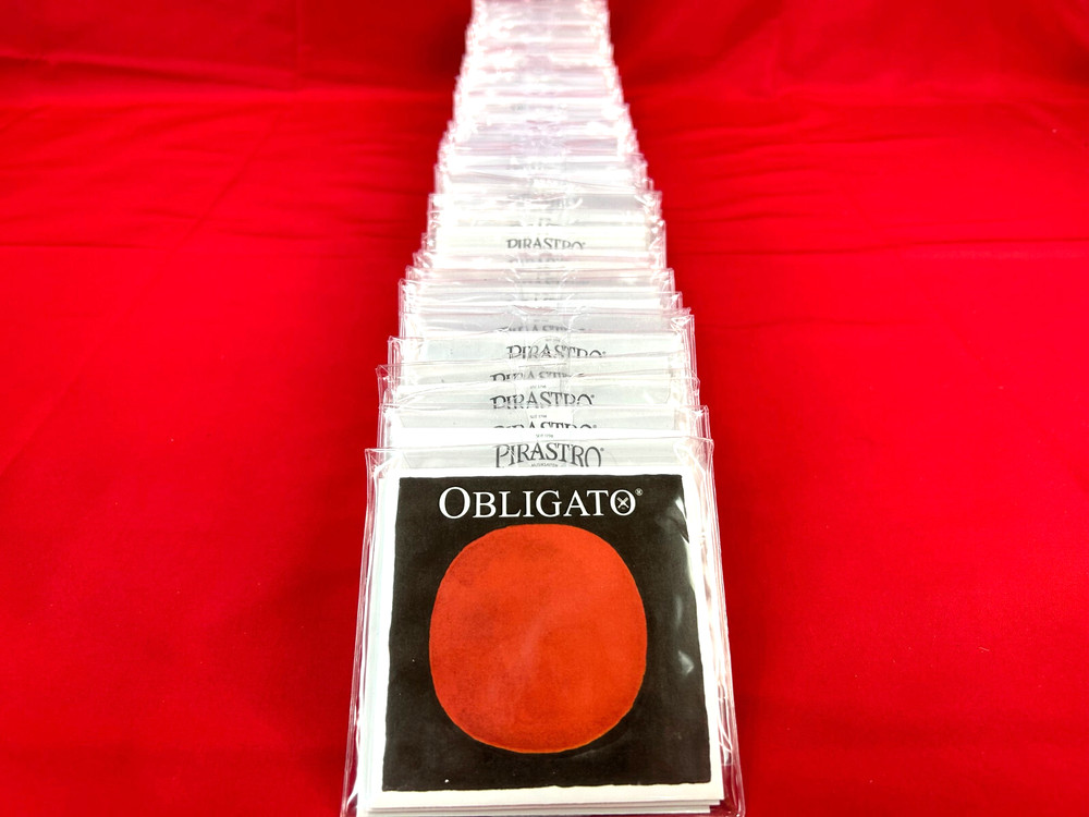 100% Authentic Pirastro Obligato 4/4 Violin String Set Medium Gauge Gold E Loop