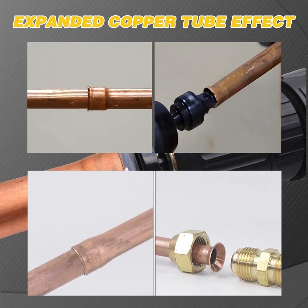 Portable HVAC Copper Pipe 5-in-1 Expander Tool with Multiple Drill Bits
