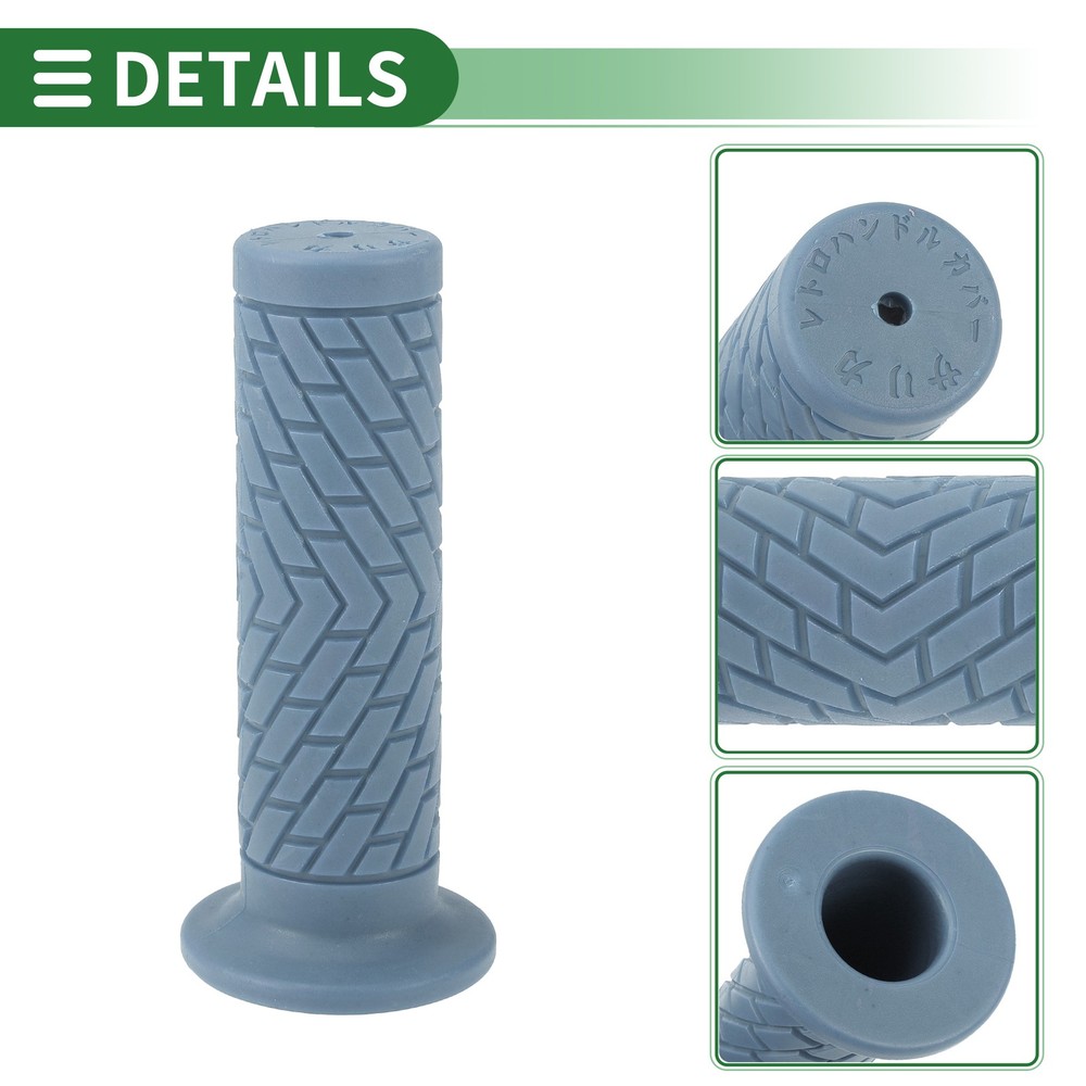 7/8" 22mm Motorcycle Knobs Handlebar Cover TPU Grey Blue #1