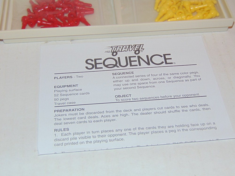 SEQUENCE Game - Strategy Travel Game + Case Board Game - Complete
