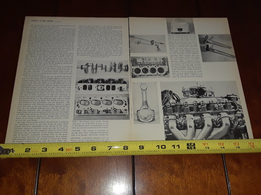 1965 CHEVROLET 396 ENGINE ORIGINAL ARTICLE