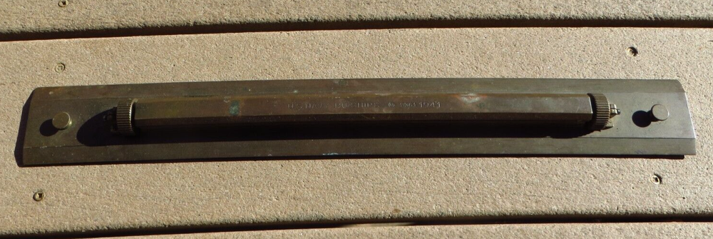 Nautical U.S. Navy Rolling Parallel Ruler Solid Bronze BU Ships 1942 WW2