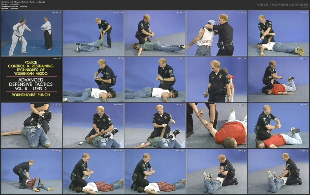 Police Aikido: Control & Restraining Techniques starring David Dye (8 DVD Set)
