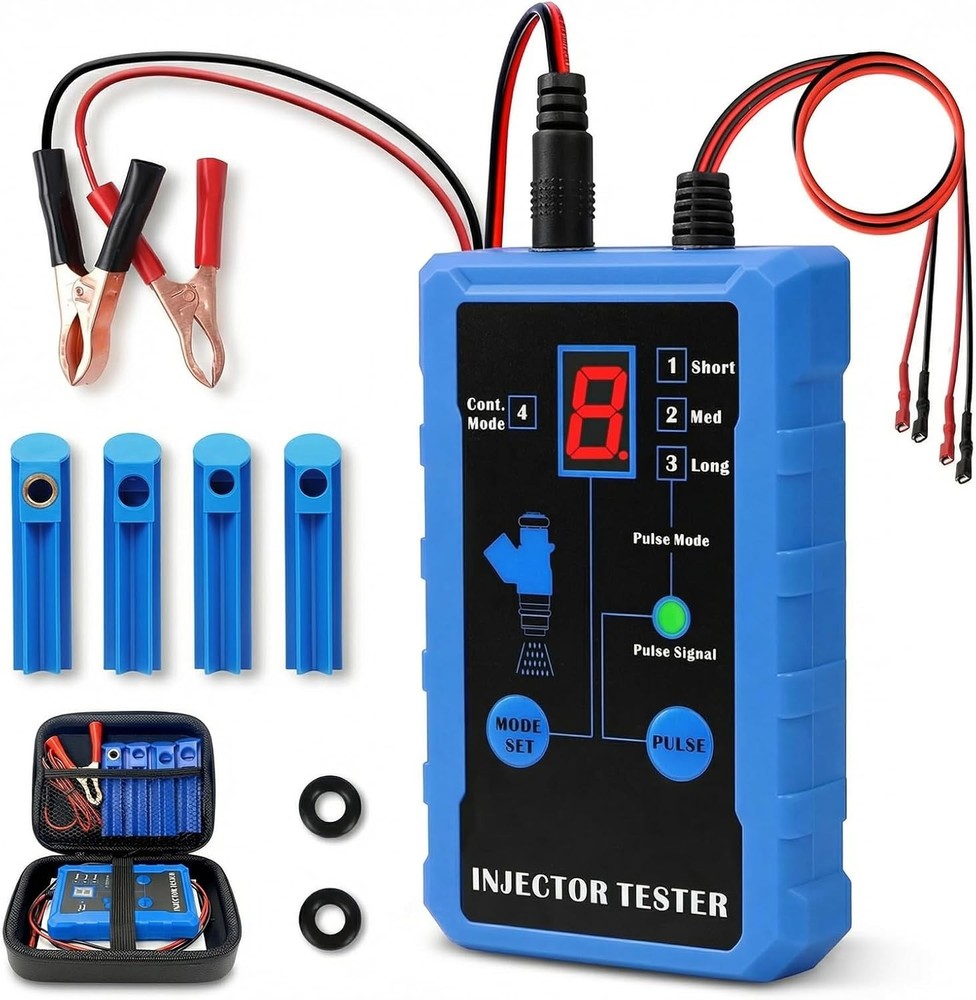 Professional Injector Cleaner Kit with 4 Nozzles & 8 Adjustable Pulse Settings