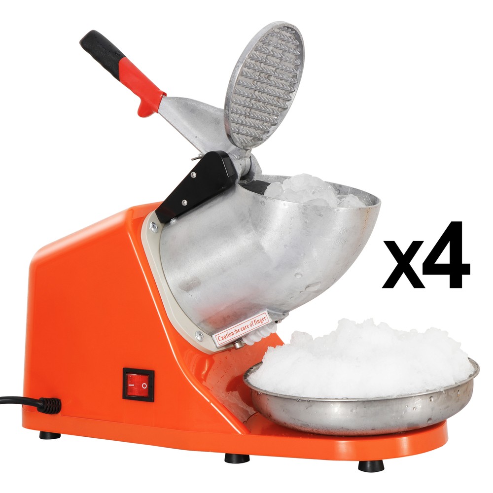 4PCS Ice Crusher Shaver Machine Electric Snow Cone Maker Shaved Ice 143 lbs