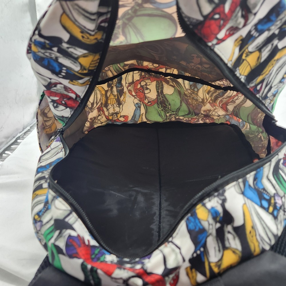 Marvel Comics Superheroes Allover Print Backpack Spider Man Hulk Thor Iron Man