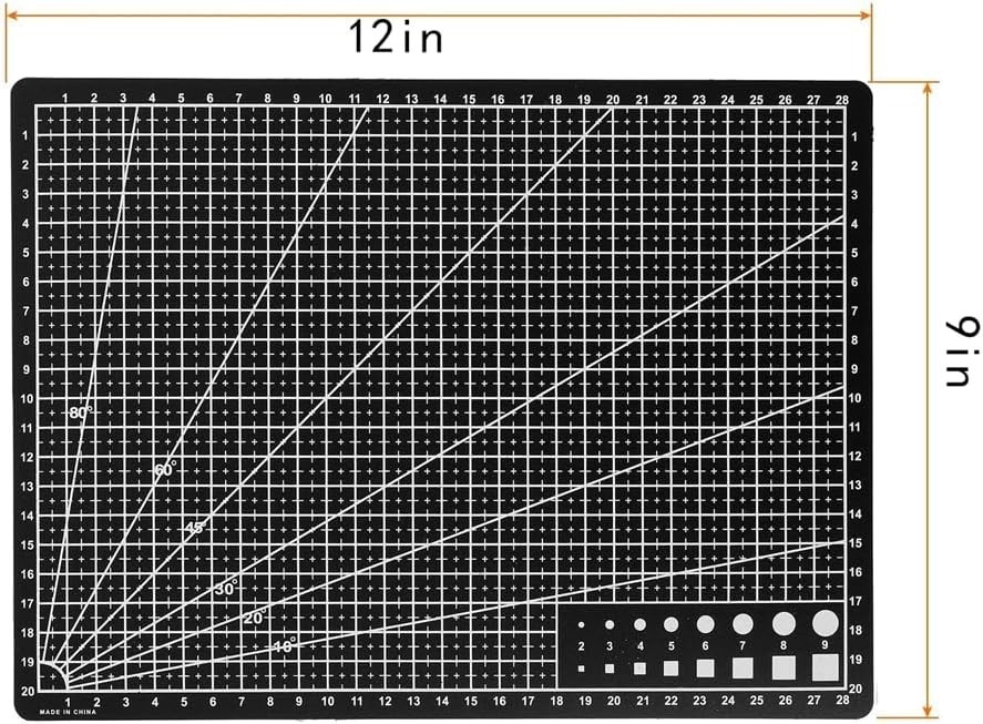 Precision Rotary Cutting Mat - Double Sided 9x12 Self-Healing Crafting Essential