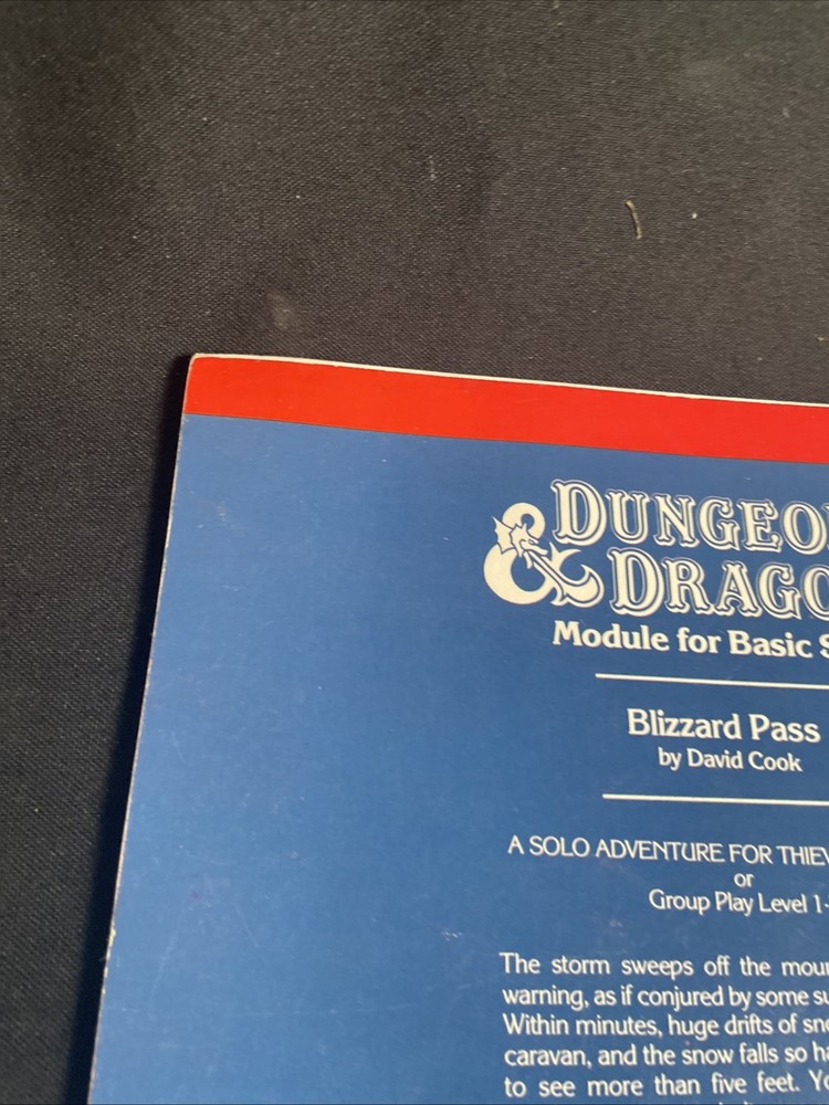 Advanced Dungeons & Dragons Dungeon Module M1 Blizzard Pass #9067