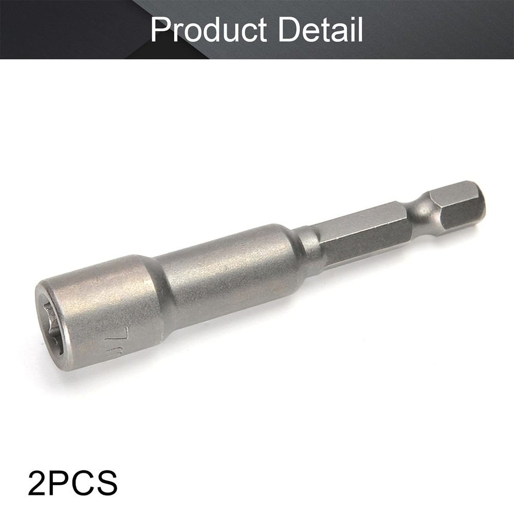 Utoolmart 1/4" Quick-Change Hex Shank 7mm Nut Setter Driver Drill 7mm, 2pcs