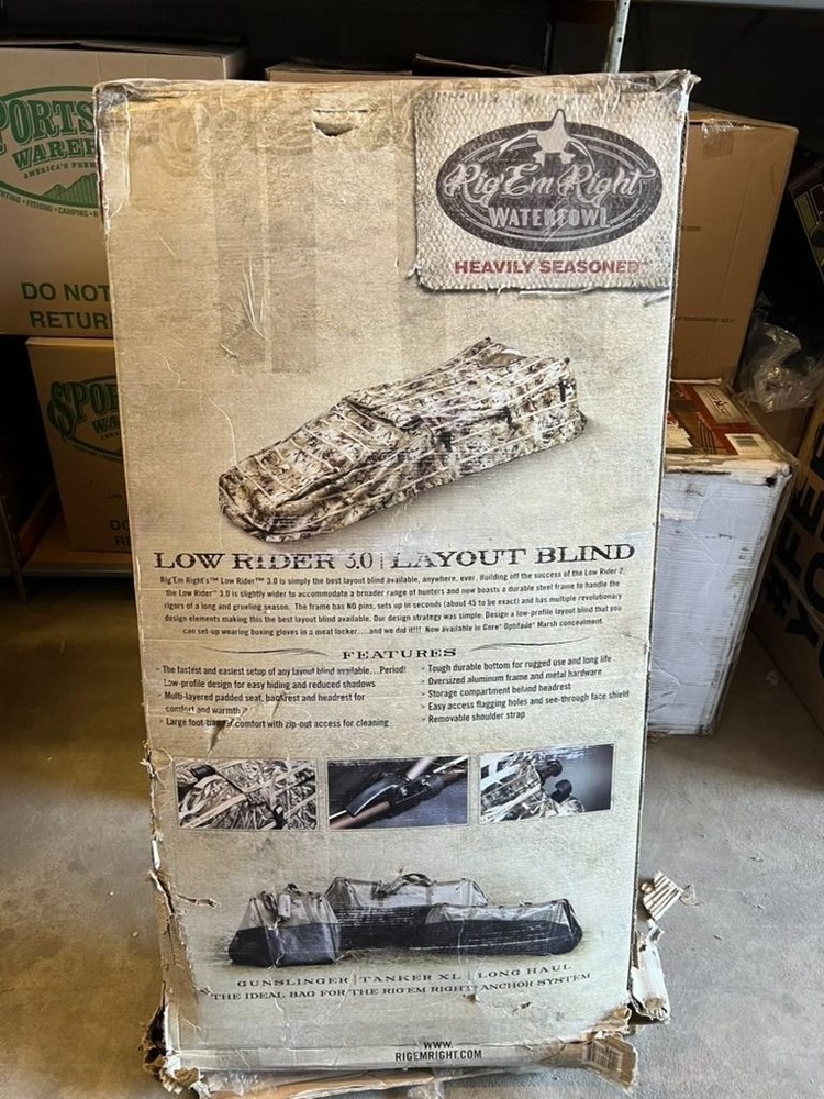 Rig'Em Right Low Rider 3.0 Layout Blind Foldable Camo Pattern 96"x42"x18"