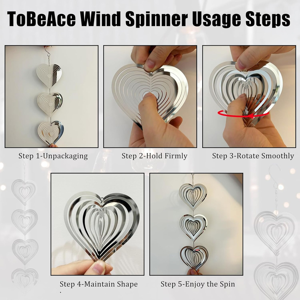 Scare Discs Set Reflective Wind Spinners Outdoor Decor 3D Metal Reflectors Devi