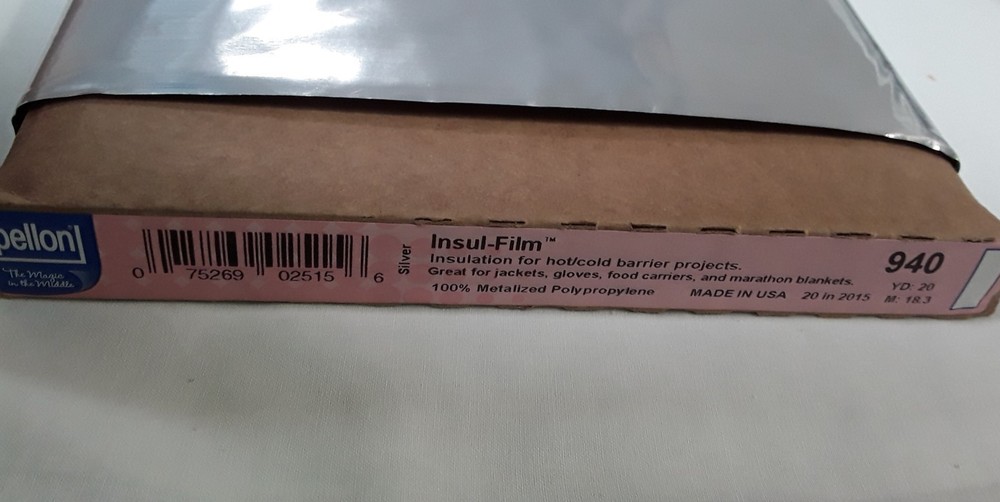 Pellon, Insul-Film Interfacing Silver 20" x 2 yds