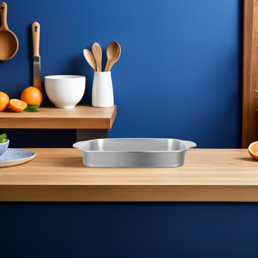 Stainless Steel Rectangular Roasting Pan - 316L Nonstick Baking Tray - Lasagna