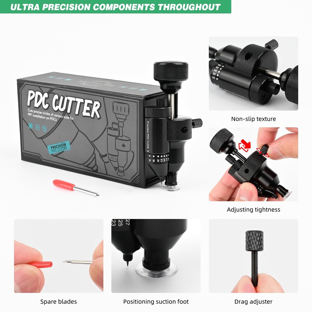 Gomake PPF Precision PDC Sensor Cutter,18mm-32mm Precise Car Radar Hole mix