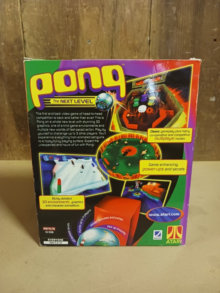 Atari Pong: The Next Level (Hasbro Interactive), Windows 95/98, CD-ROM
