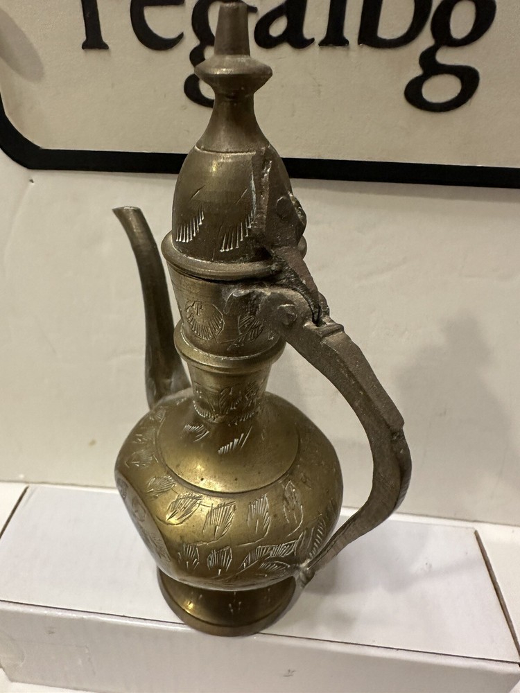 Vintage Solid Brass Lidded Ewer Lamp 1960 (T)...