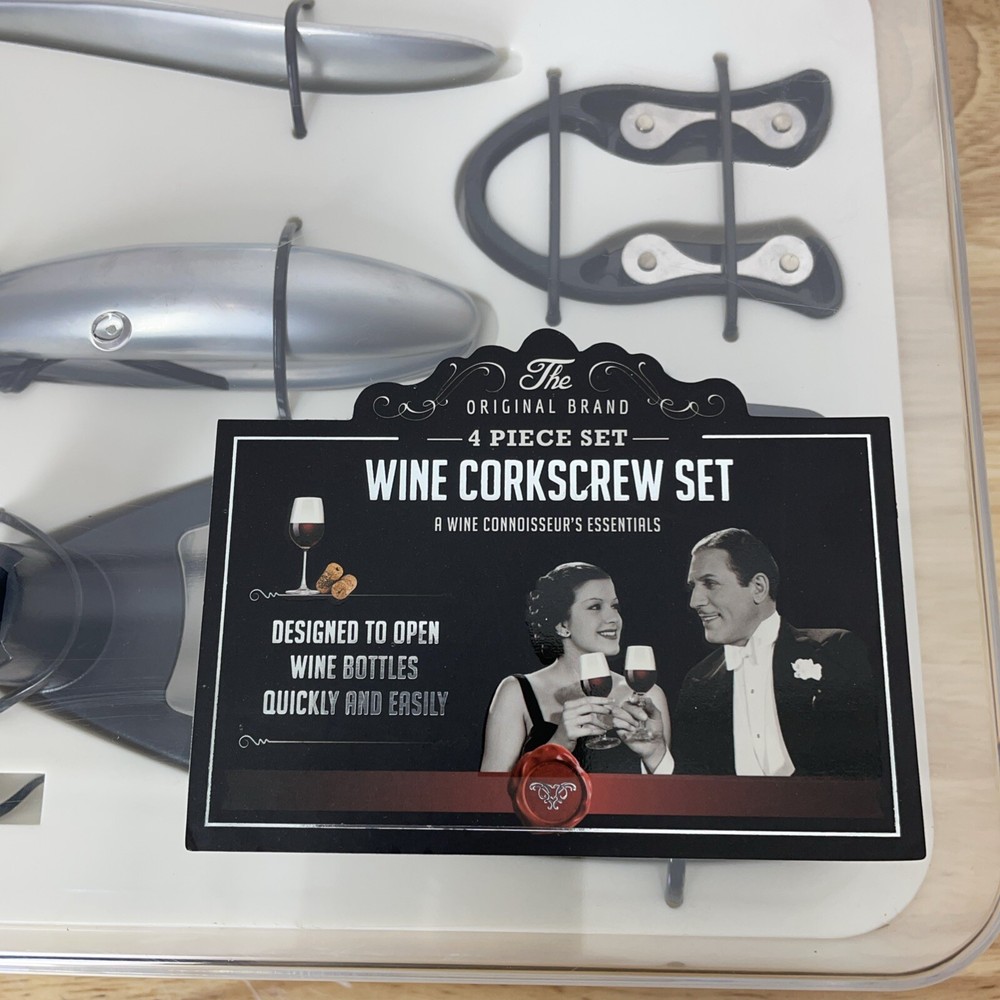 Wine Corkscrew Set The Original Brand 4 piece set New
