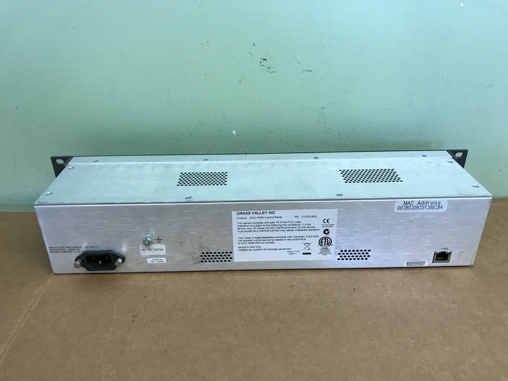 GRASS VALLEY ENC/PMB CONTROL PANEL. PN: 61009C400