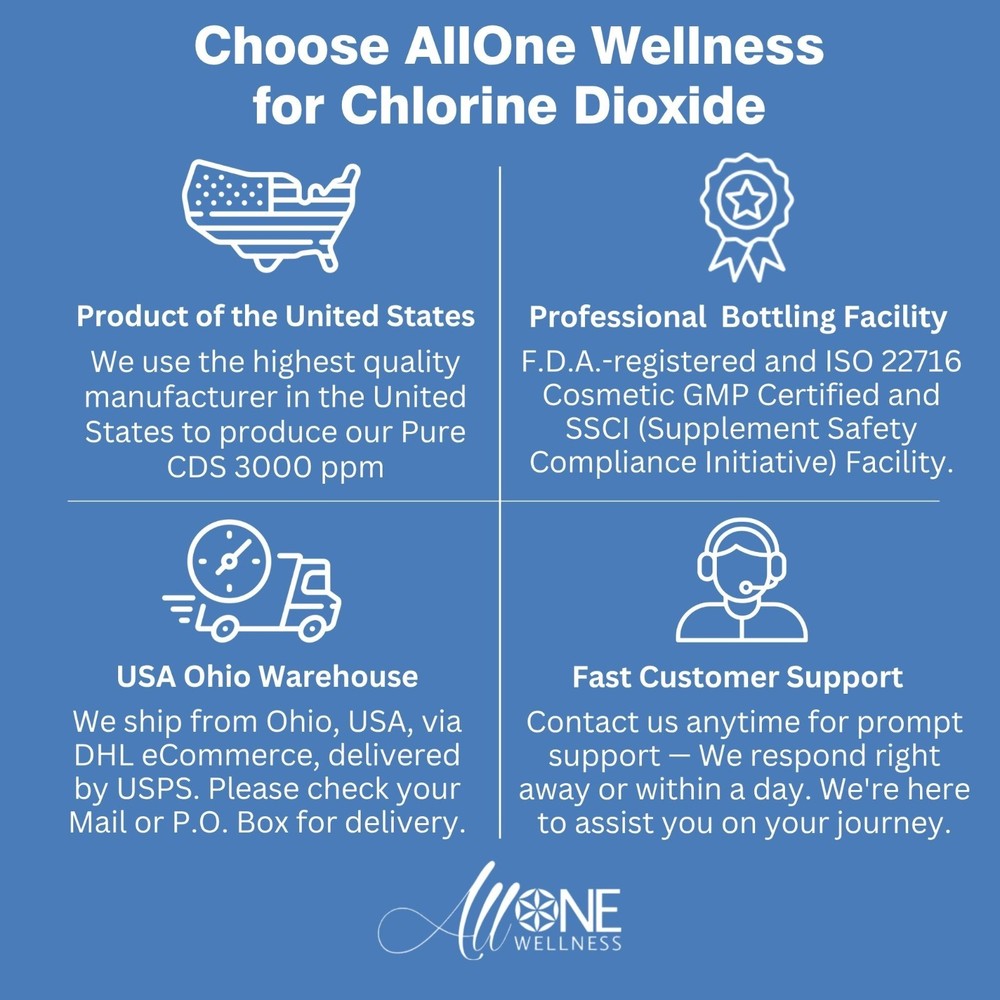 CDS Water Purification Solution Ready to use Plastic bottle 4.2 oz 125ml