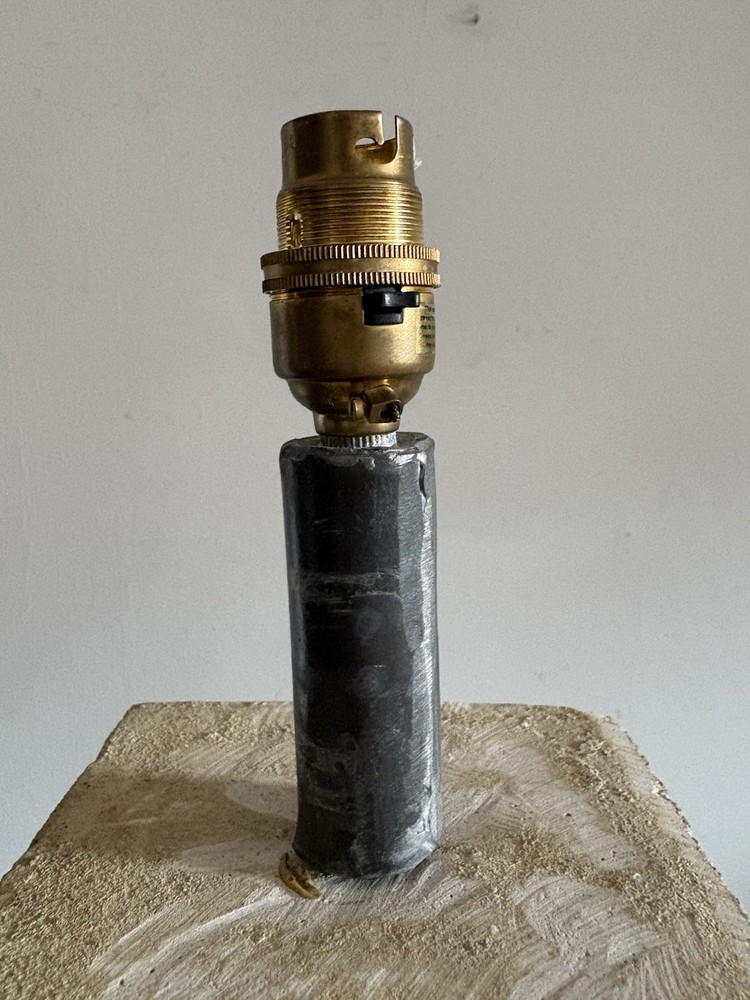 A Weathered Composite Stone Balustrade Table Lamp 59cm