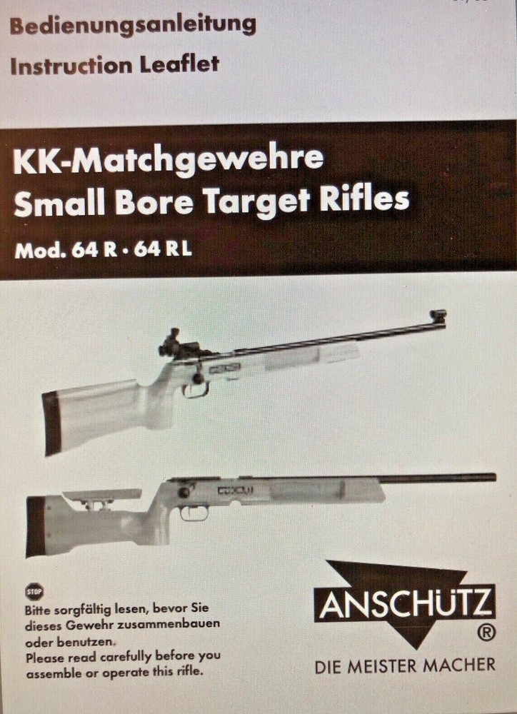 ANSCHUTZ NORTH AMERICAN FIREARMS Owners Operators User Manual