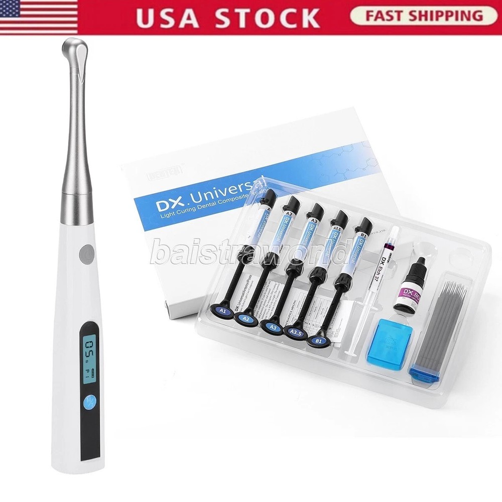 Dental Universal Cure Light Composite Resin Adhesive Kit /1Sec LED Curing Light
