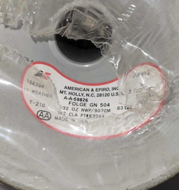 A & E Thread Grey Folge Gn 504, T-210, 32 Oz Cone