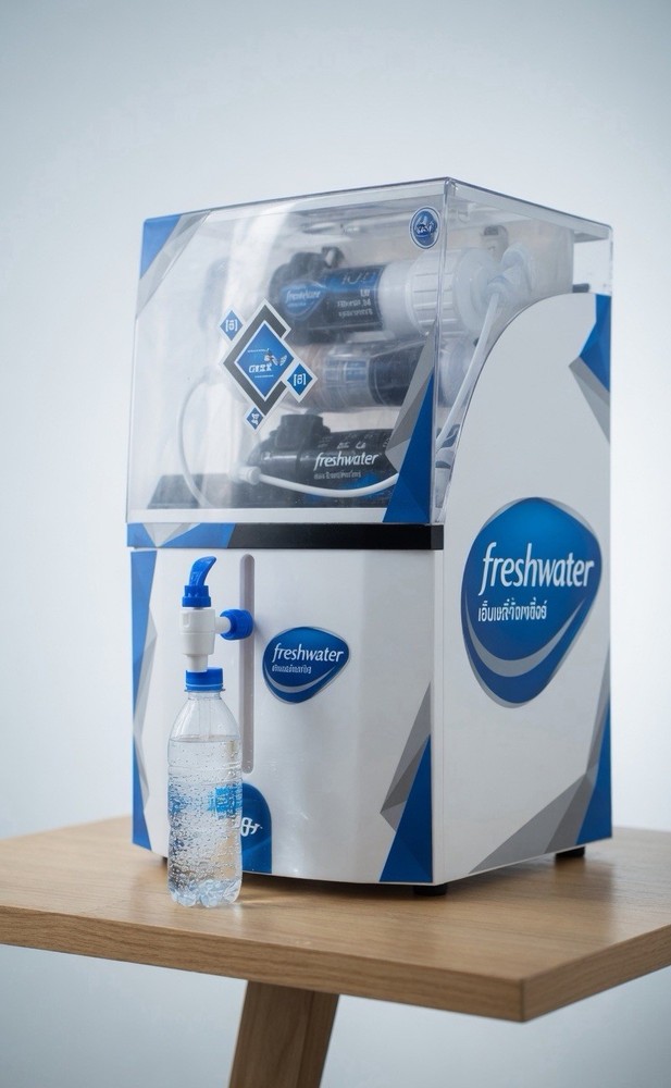 freshwater Countertop Water Filtration System Blue/White Plastic