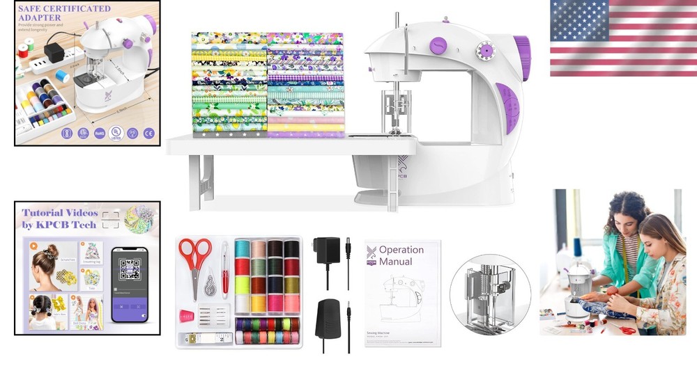 Compact Sewing Machine for Beginners with Complete Sewing Kit & Safety Features