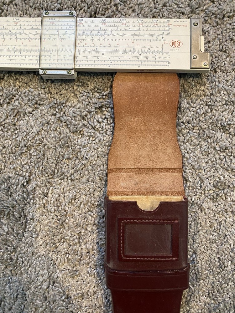 Frederick Post Versalog 1460 Engineer Slide Rule Belt Case *GREAT COND*