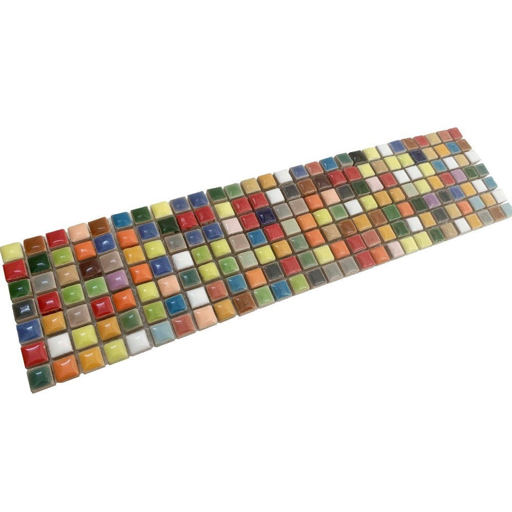 Multi-colored Ceramic Mosaic Mini Square Glazed Porcelain Floor & Wall Tile