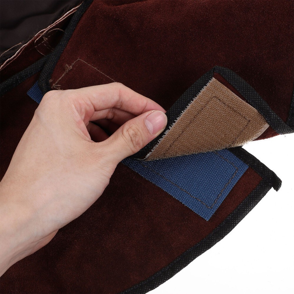 Welding Hood Cowhide Leather Welding Protective Caps with Neck Shoulder Drape