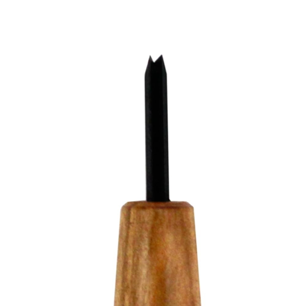 Mikisyo Mikisho Power Grip Chisel Triangular 0.06 inch Small, Black, Brown