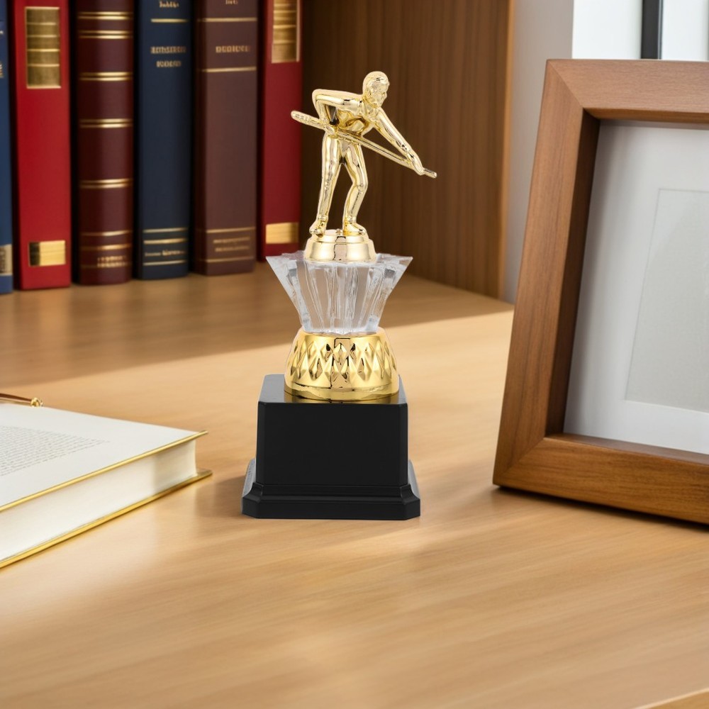 Pool Table Trophy Billiards Award Cup Player Statue