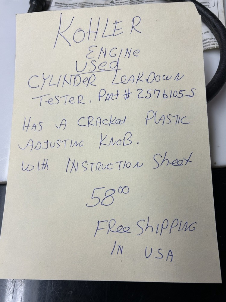Kohler Engine Leak Down Tester #2576105–s