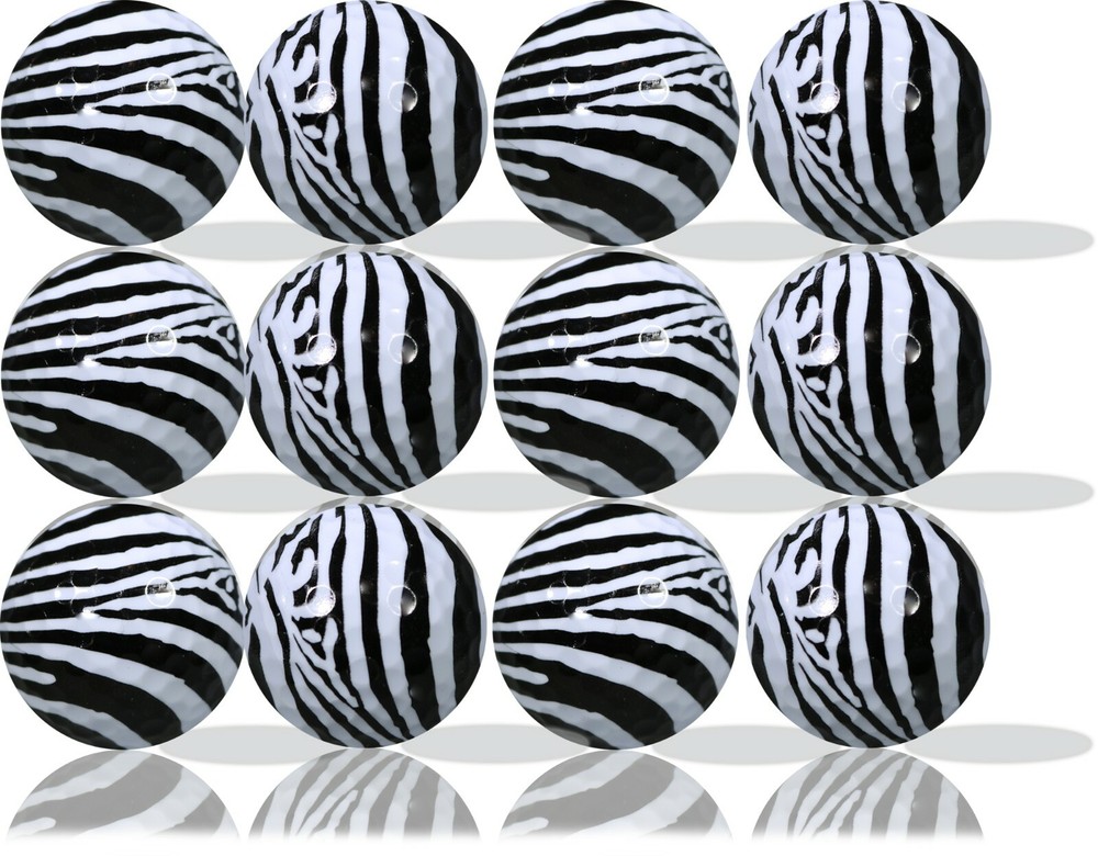 Zebra Golf Balls 12 Pack - Great Gift Idea!
